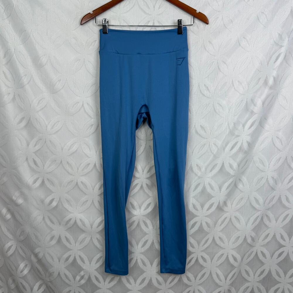 Gymshark Power Regular High Rise Baby Blue Leggings Size M - Picture 3 of 8